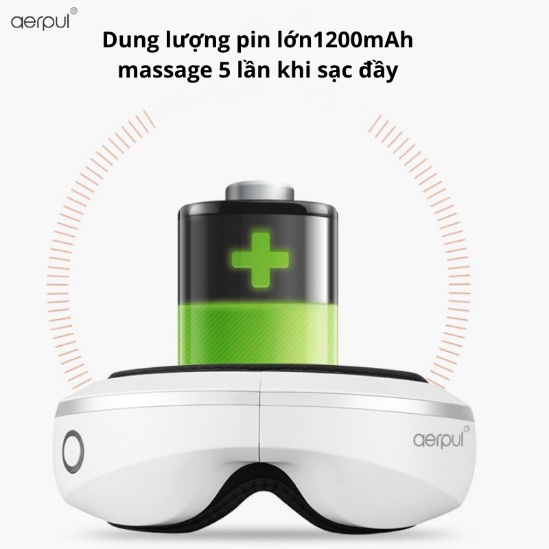 Máy Massage Mắt Xiaomi Aerpul AR-1027  Thông Minh Xóa Tan Mỏi Mắt Giảm quồng Thâm mắt Breo Market
