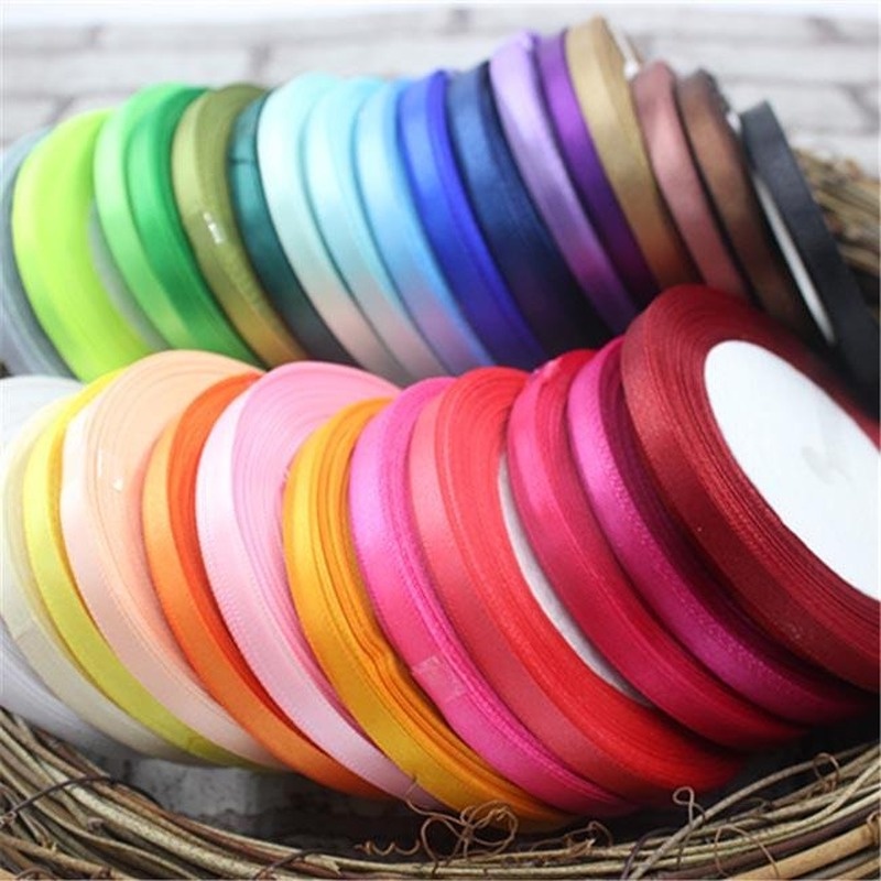 Cuộn Dây Ruy Băng Lụa Satin 10M Dùng Trang Trí Tiệc Cưới