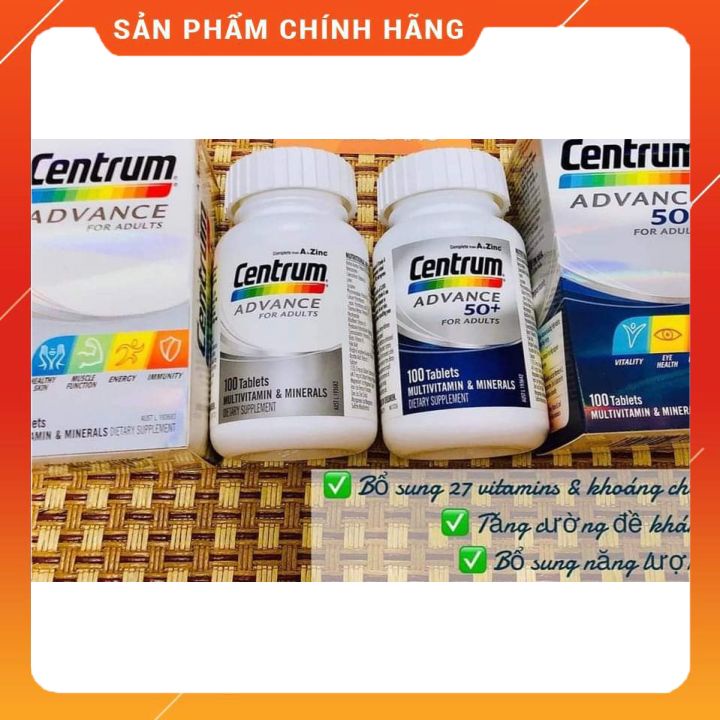 Vitamin tổng hợp cho người trưởng thành và trên 50 tuổi - Centrum Advance , Centrum Advance 50+