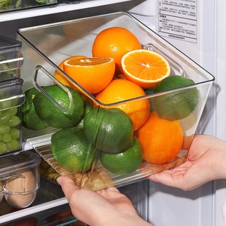 Khay nhựa để tủ lạnh khay vuông, hộp đựng thực phẩm bảo quản thức ăn rau củ, đồ khô ngăn tủ lạnh thông minh cao cấp