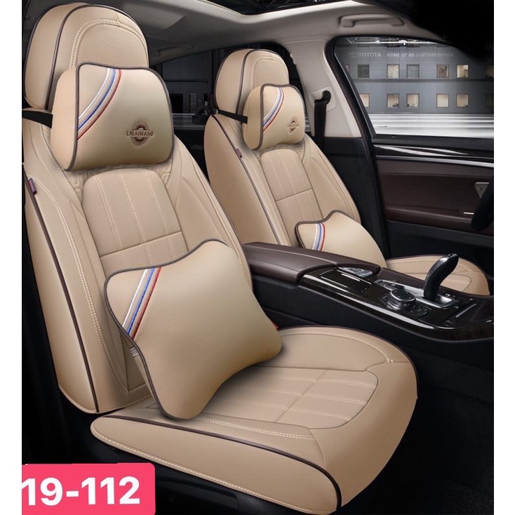 Bộ Áo Bọc Ghế-Đệm ghế  Ô TÔ 5 Chỗ 9D LBW ôm kín 360 Độ Chất Liệu Da PU Cao Cấp