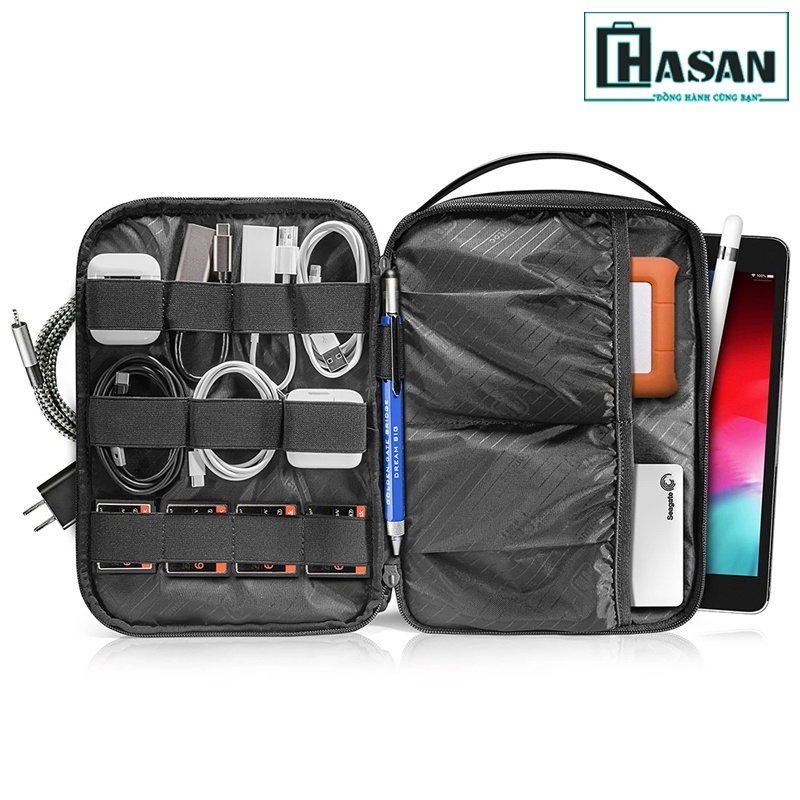 Túi phụ kiện chính hãng TOMTOC (USA) Electronic Organizer - H01-011 cho iPad Mini/Tablet 7.9 inch