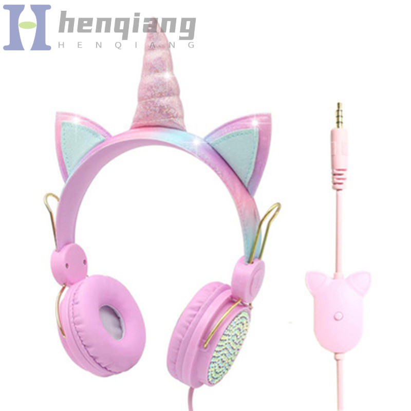 Tai Nghe Chụp Tai Có Dây Hình Kỳ Lân Dễ Thương Cho Nữ | BigBuy360 - bigbuy360.vn