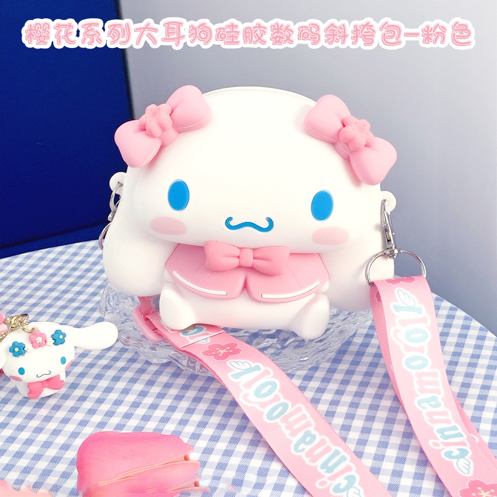 Túi Đeo Chéo Vai Bằng Silicone Màu Cầu Vồng Dành Cho Bé Gái