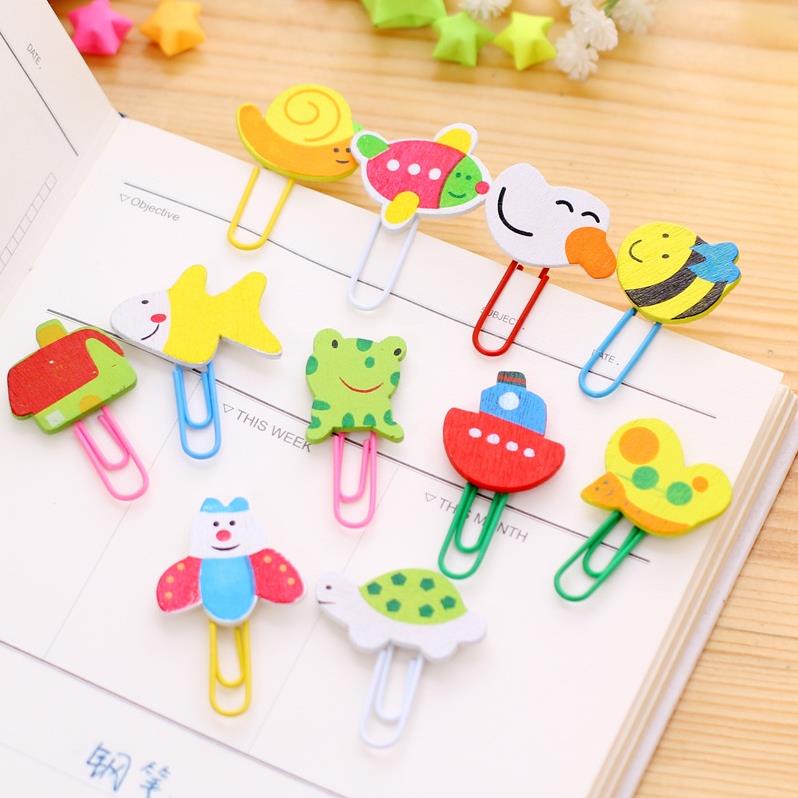 Kẹp giấy hoạt hình KOLANO kim kẹp giấy kiêm bookmark sổ họa tiết hoạt hình đáng yêu nhiều màu SC-001425