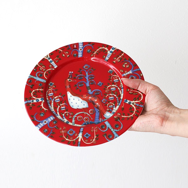 Đĩa sứ Taika Iittala phong cách Bắc Âu màu Đỏ - Size 22/27cm
