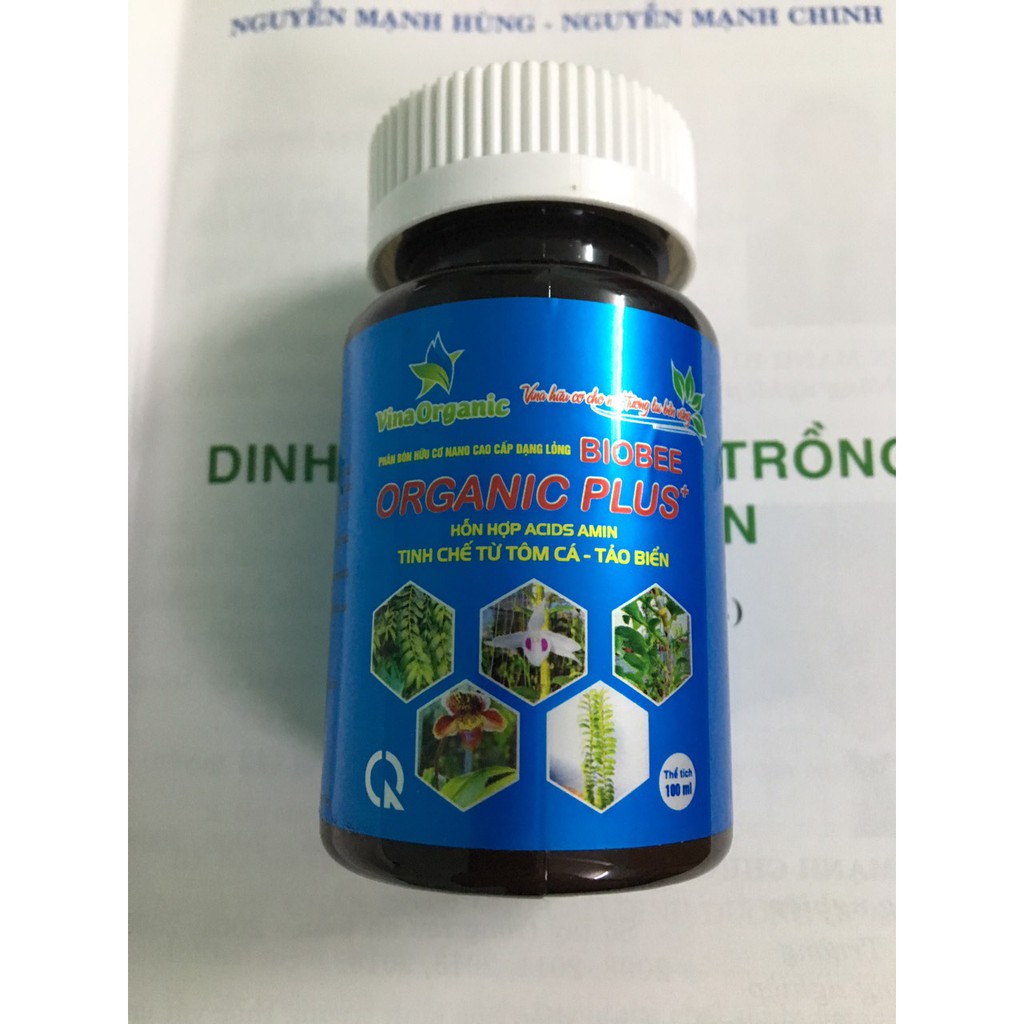 Phân bón hữu cơ Nano Amino Acids cao cấp BIOBEE ORGANIC PLUS tinh chế từ tôm cá, tảo biển 100ml