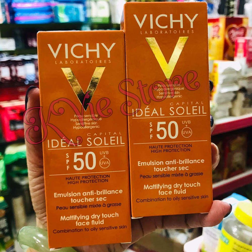 Kem Chống Nắng Dành Cho Da Mặt Khô Vichy Ideal Soleil SPF 50 Mattifying Face Fluid Dry Touch