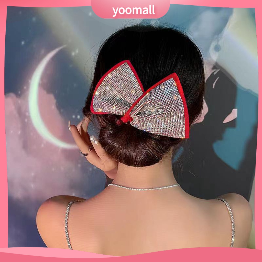 Kẹp Tóc Xoăn Bằng Vải Đính Nơ Xinh Xắn