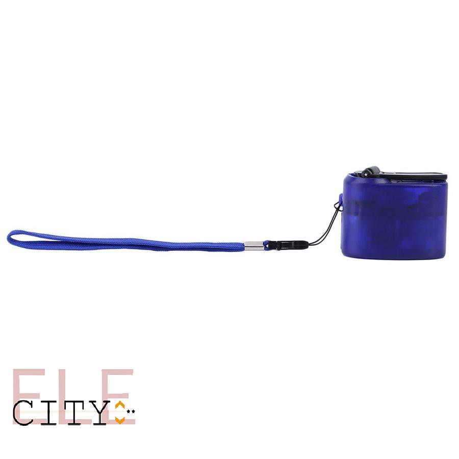 111ele} New USB Travel Emergency Phone Charger Dynamo Hand Manual Charger Blue