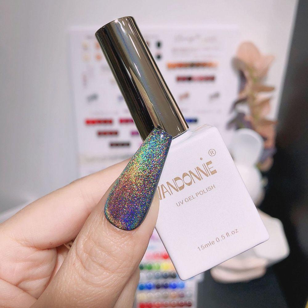 Lọ Nước Sơn Móng Tay 15ML Màu Cầu Vồng Sáng Bóng Cho Nữ