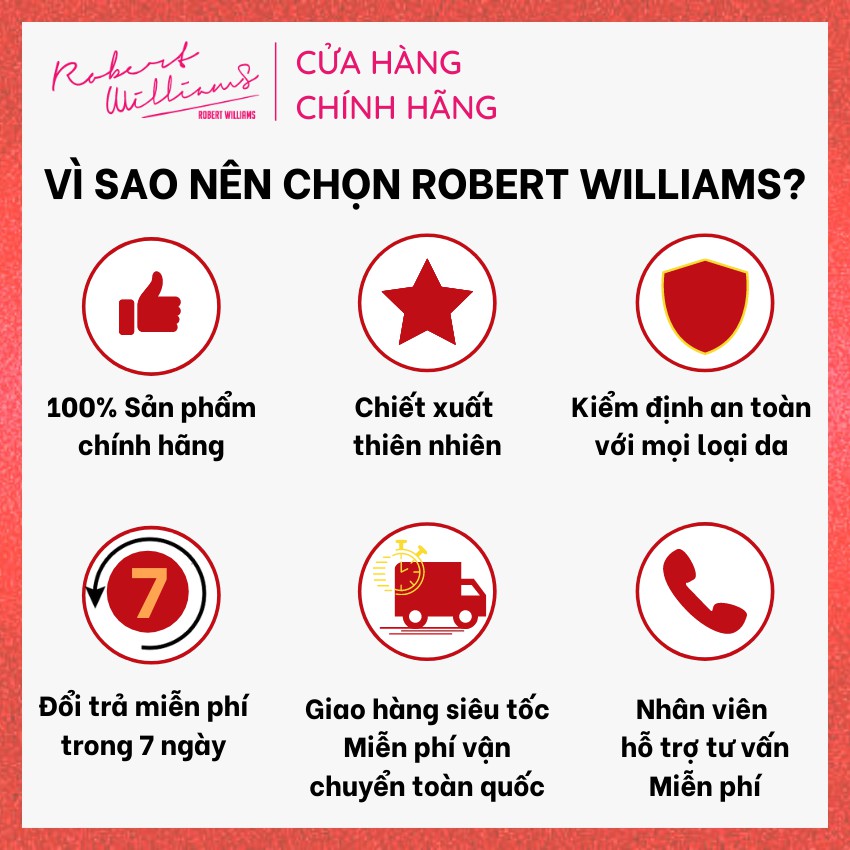 Tinh chất Serum dưỡng trắng ngăn lão hóa và cấp ẩm mạnh mẽ Ngọc trai đen 30ml ROBERT WILLIAMS Whitening serum