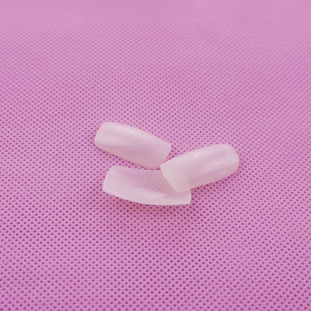 Hộp 500 Móng Tay Giả Đầu Tròn Trong Suốt Trọng Lượng Nhẹ Tự Nhiên Cho Nữ