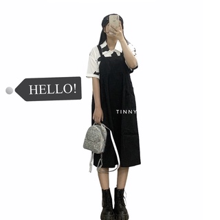 Váy yếm kaki ulzzang phong cách Hàn Quốc (Ảnh thật)
