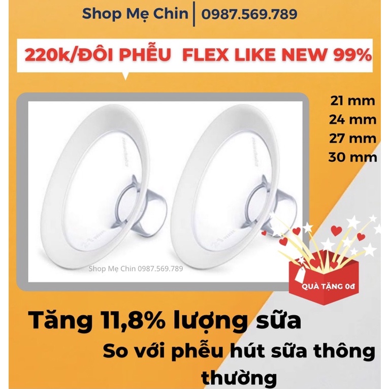 Thanh lý phễu medela flex like new 21-24-27-30mm [2chiếc]