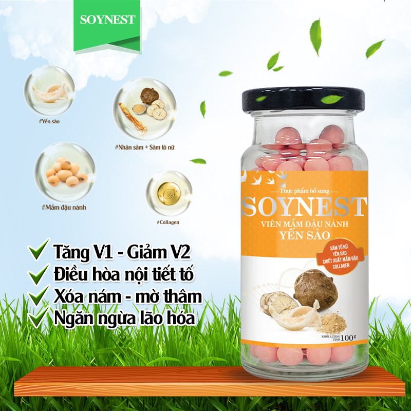 ( mua 3 tặng 1 ) mầm đậu nành sâm tố nữ - cải thiện sinh lý - tăng vòng 1 Loại 180 viên | BigBuy360 - bigbuy360.vn