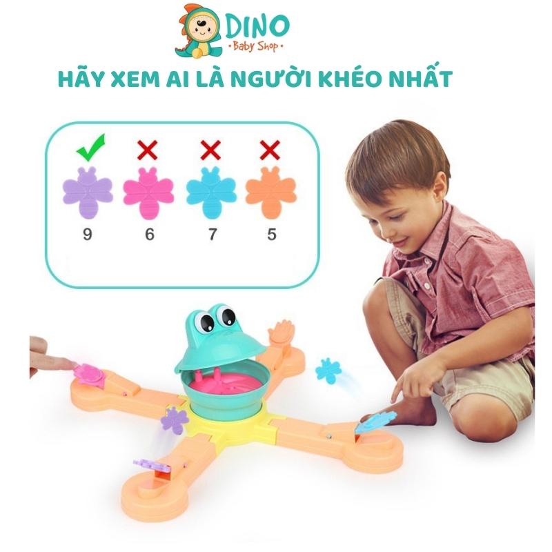 Đồ chơi ếch ham ăn Frog game xoay 360 độ tăng cường vận động thông minh cho bé DiNo