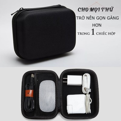 Hộp Đựng Tai Nghe Cáp Sạc Củ Sạc Điện Thoại Pin Đồng Hồ Thông Minh – Bảo Vệ Phụ Kiện Di Động LapTop Chính Hãng Amalife