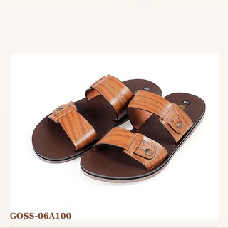 Dép da Nam đế khâu MUDA 06A100 Màu Vàng Bò -Dép da Nam Da bò Cao Cấp !