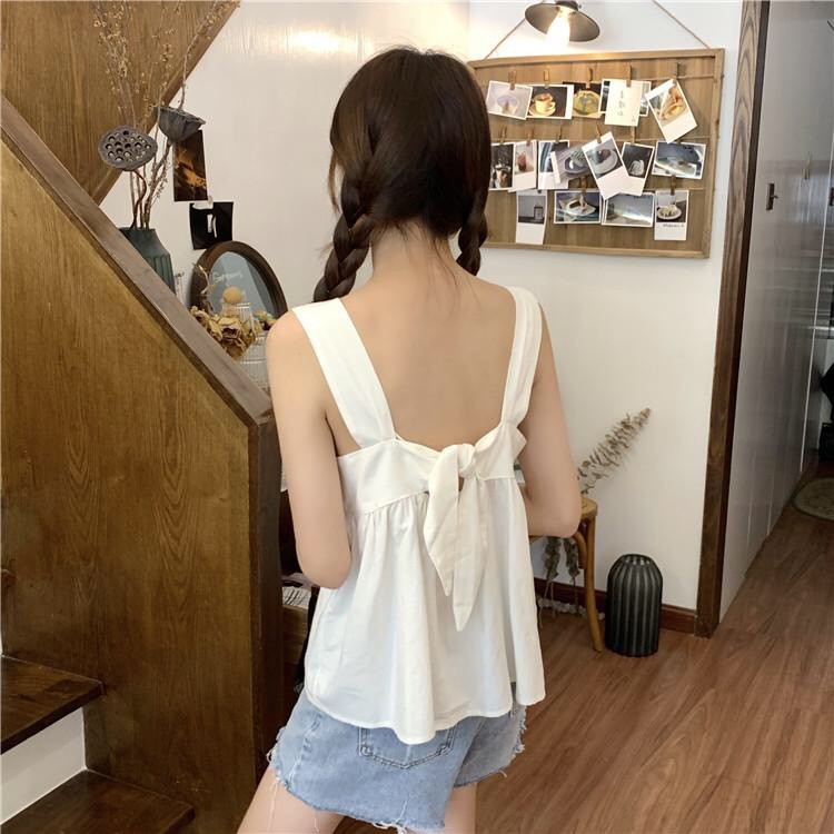 [ Mã WASTAPR giảm 10K đơn 50K] (ĐŨI L1) ÁO BABYDOLL 2 DÂY THẮT NƠ LƯNG TÍM BE TRẮNG ULZZANG - ÁO ĐŨI DÂY BẢN TO NƠ SAU | BigBuy360 - bigbuy360.vn