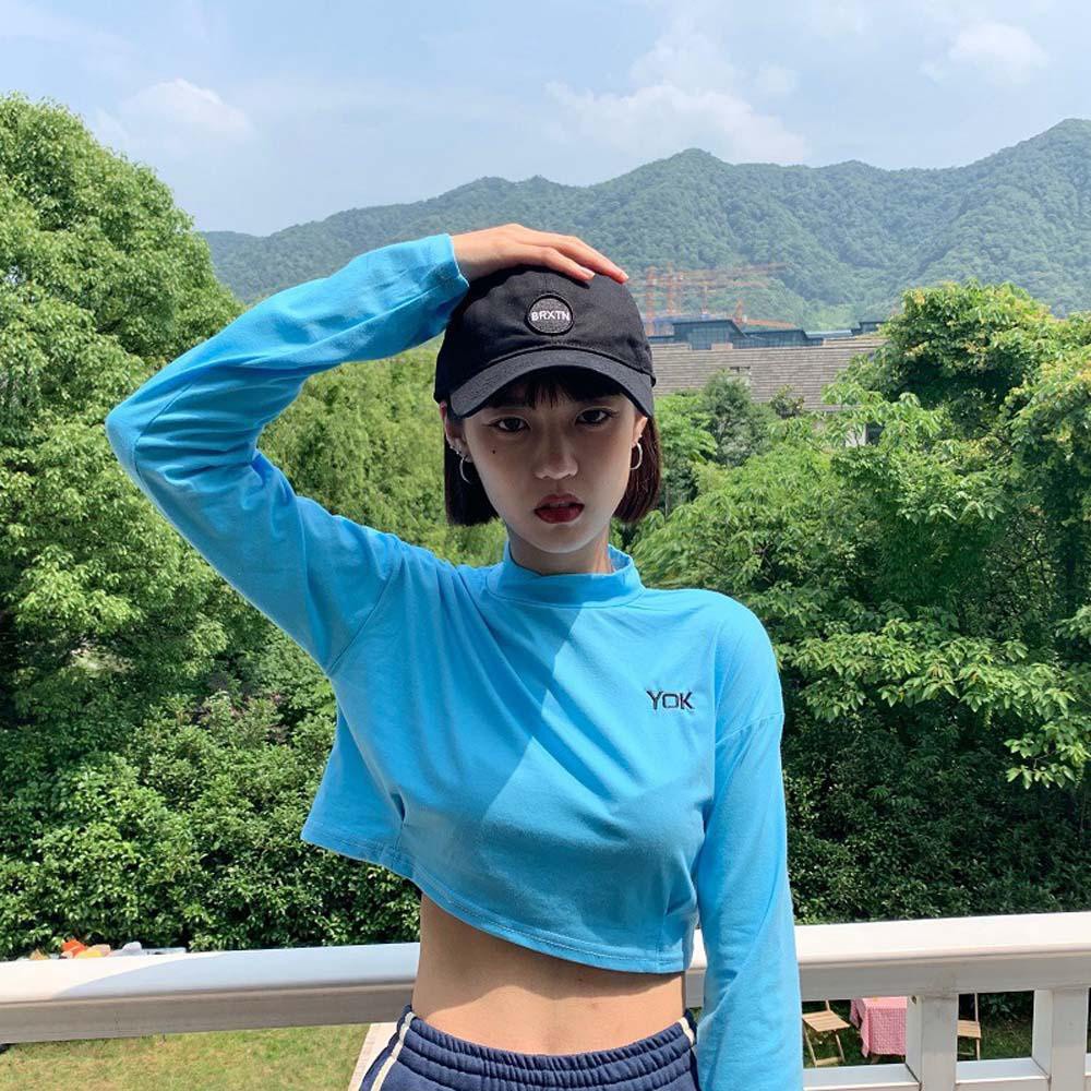 Mũ lưỡi trai thêu chữ đơn giản phong cách hip hop Hàn Quốc năng động thời trang cho nữ