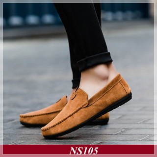 [ SIÊU RẺ ] Giày Lười Nam Hàn Quốc Da Lộn Màu Vàng (NS105) [ Shop Yêu Thich ]