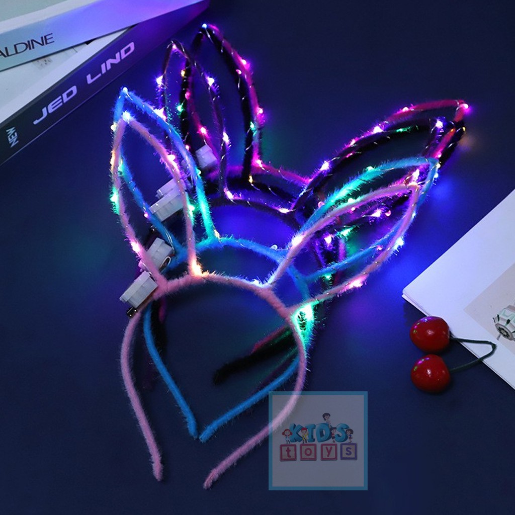 Bờm tóc tai thỏ phát sáng cho bé