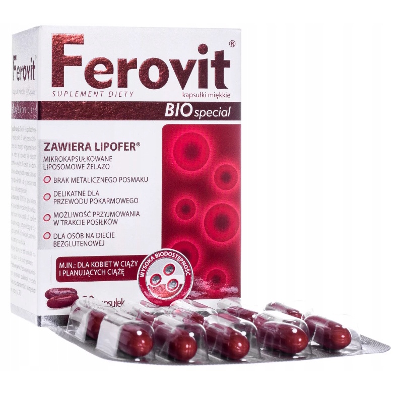 [Chính Hãng]  Viên sắt, bổ máu Ferovit Bio Special (hộp 30 viên) ....