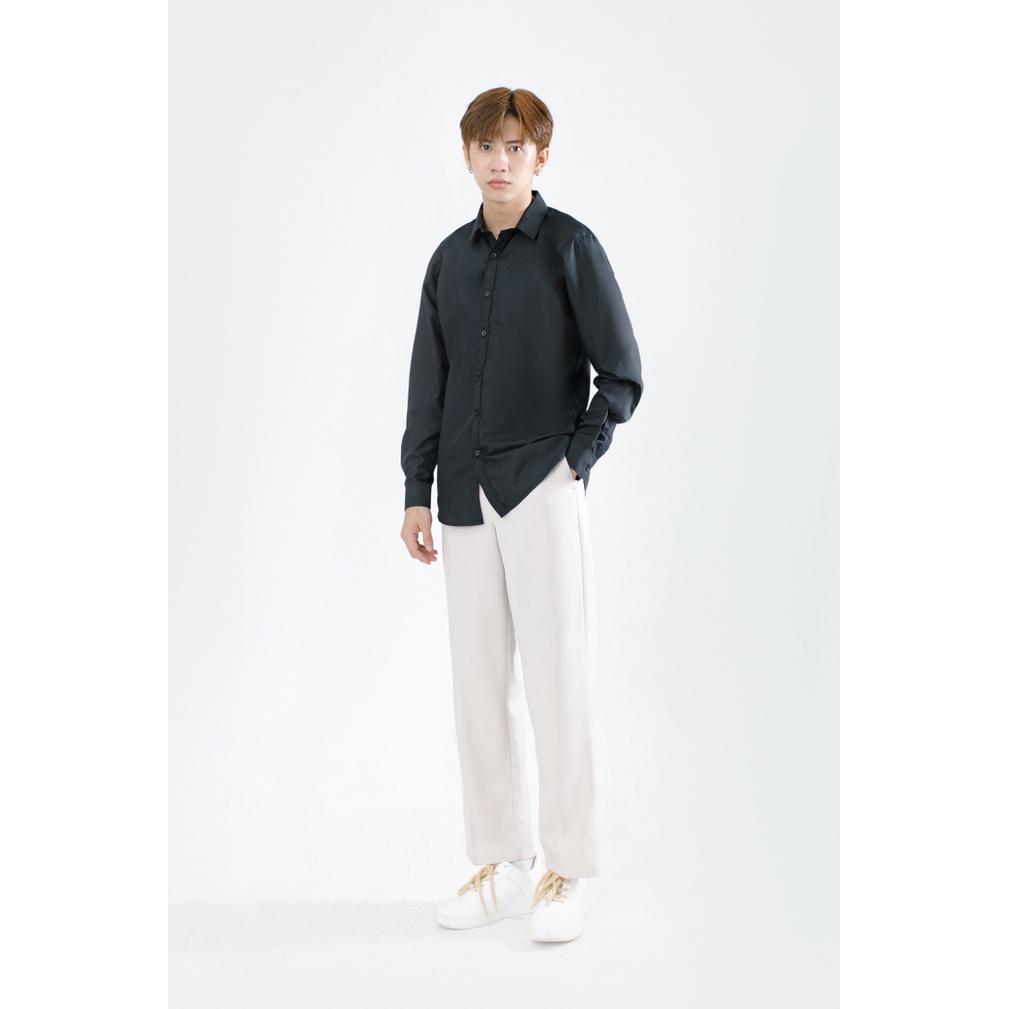 Áo Sơ Mi Dài Tay Nam MANDO Slim Fit Basic Thời Trang Công Sở Hàn Quốc Chất Cotton Cao Cấp 3 Màu Lộ Cúc Unisex SMD120