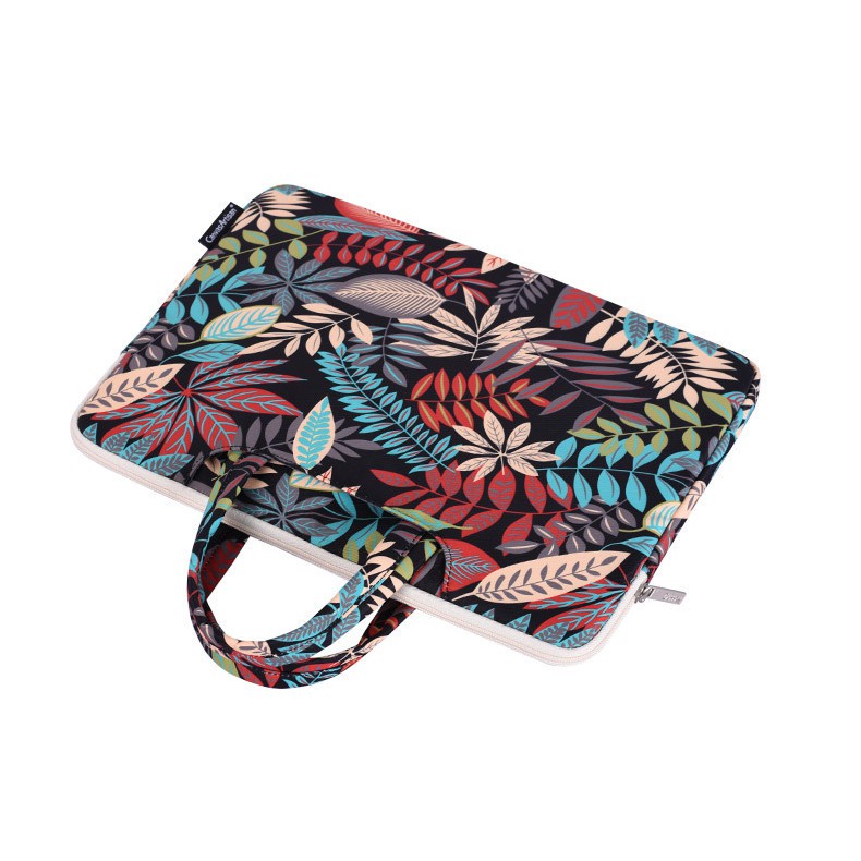 CanvasArtisan Túi vải hình hoa lá nhiều màu chống nước cho máy tính xách tay Matebook Air Pro acer dell 12 13 14 15 inch