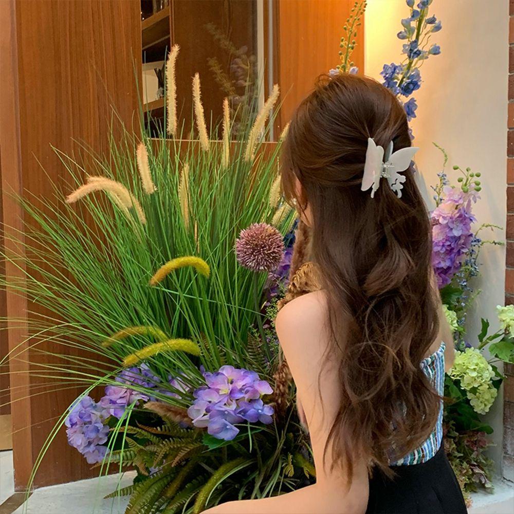 Kẹp Tóc Bướm / Cá Mập Cỡ Lớn Thiết Kế Đơn Giản Xinh Xắn WMES15H Cho Nữ