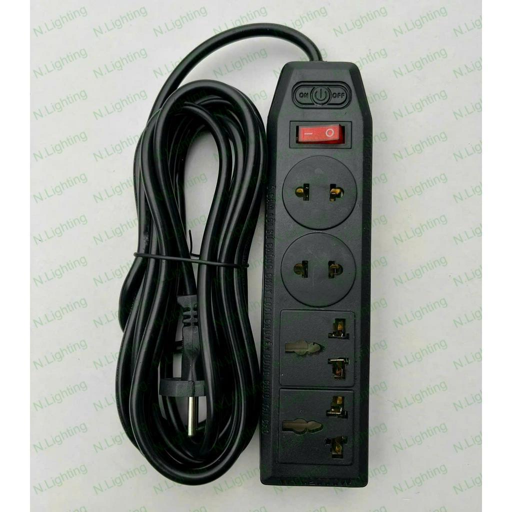 Ổ cắm 3 lỗ, 6 lỗ có dây chịu tải lõi sứ công suất lớn 1200W 3000W - Ổ cắm dây dài 5 mét