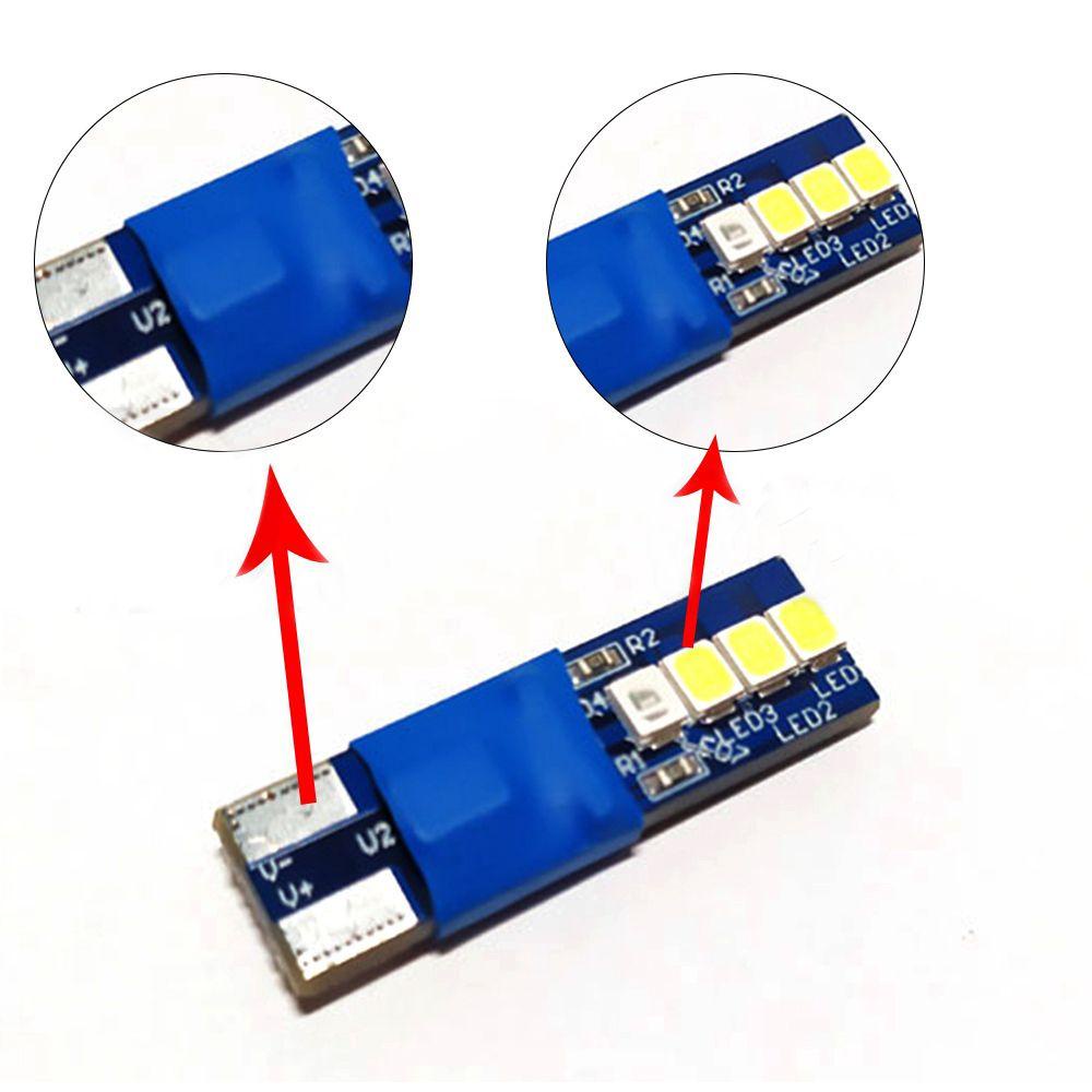 WTTLE Đèn Led T10 Ánh Sáng Xanh Dương Ánh Sáng Trắng Chuyên Dụng Cho Xe Hơi