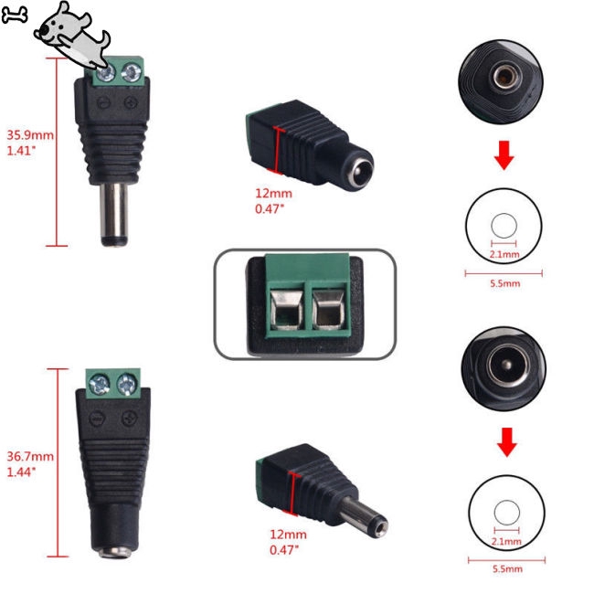 10 Đầu Nối Dây Điện Dc Cho Cctv | BigBuy360 - bigbuy360.vn