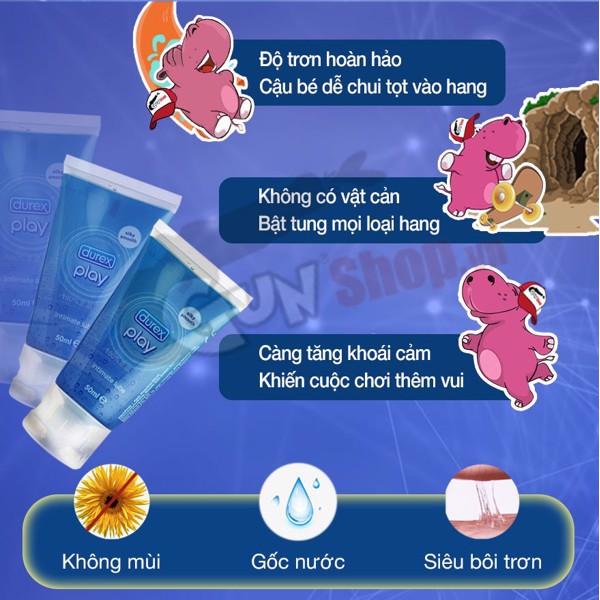 [CHÍNH HÃNG] Gel Durex Play Tuýp 50ml, Gel Bôi Trơn Âm Đạo, Dưỡng Ẩm, Gia Tăng Cảm Giác