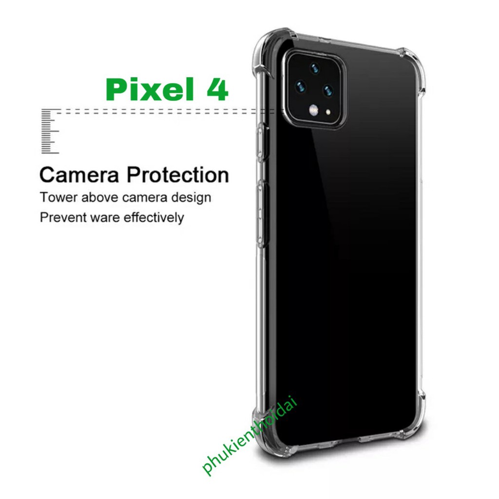 Ốp lưng Google Pixel 4 / Pixel 4A dẻo trong lồi 4 góc ôm khít máy hạn chế ố vàng cao cấp