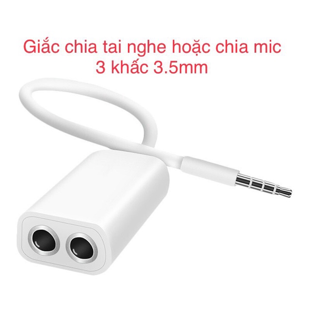 [Freeship toàn quốc từ 50k] Bộ chia tai nghe - Giắc chia tai nghe 1 thành 2 lỗ cắm
