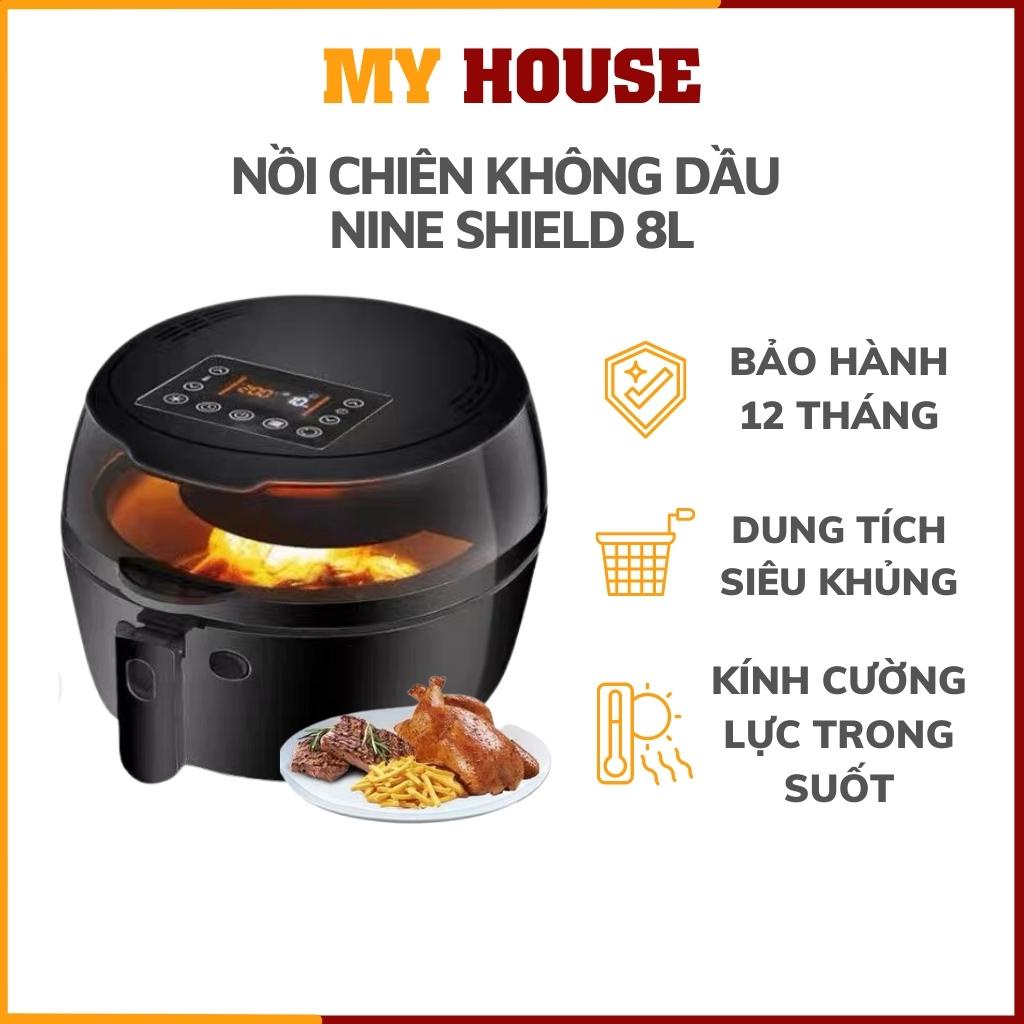 Nồi chiên không dầu Nine Shield dung tích 8L công nghệ hiện đại có lưỡi đảo tự động