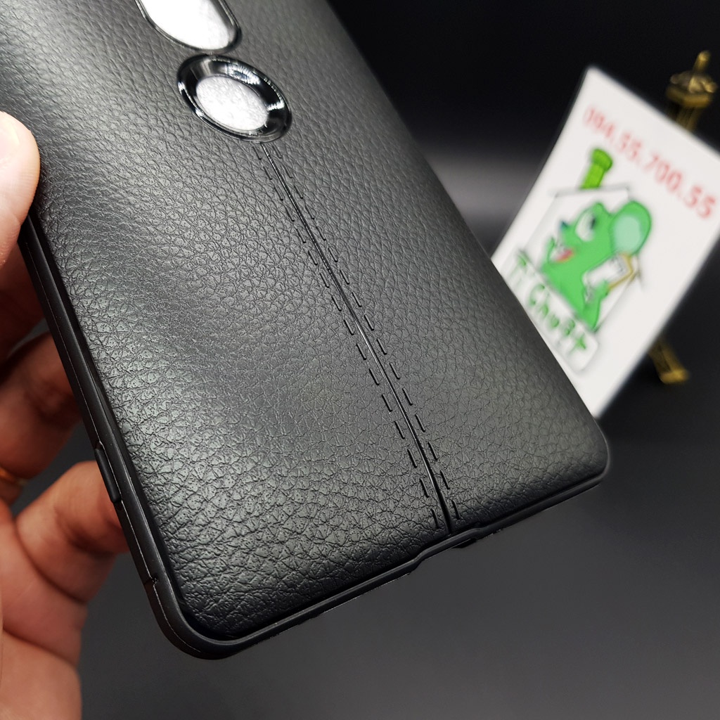[Ảnh Thật] Ốp Lưng SONY XZ2 Premium Dẻo Vân Giả Da Chống Sốc