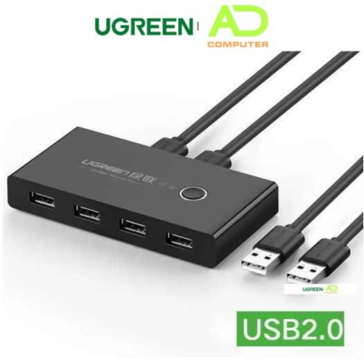 Bộ chia sẻ máy in USB 2.0 từ 4 thiết bị vào 2 máy tính UGREEN US216 30767 - Hàng phân phối chính hãng- Bảo hành 18 tháng