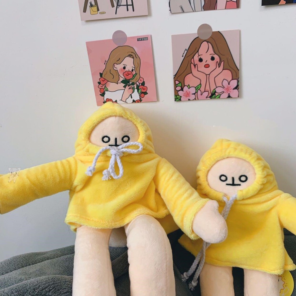 Banana Man LELUSH Người Chuối Nhồi Bông Trầm Cảm Đáng Yêu 35cm NEOCI