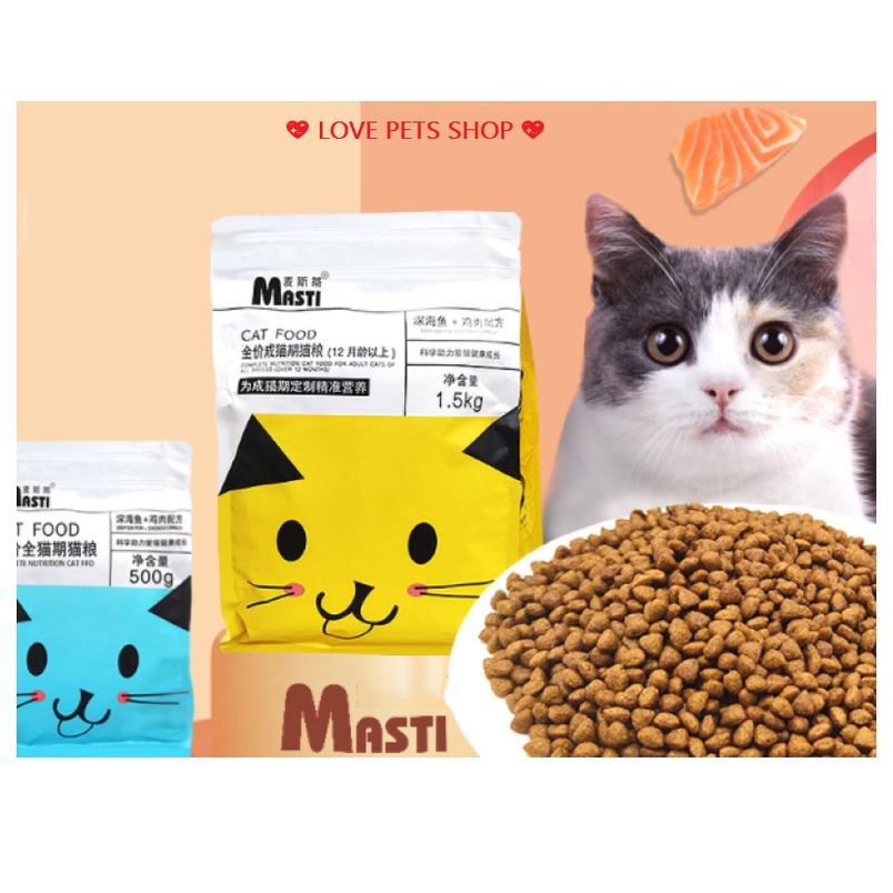 THỨC ĂN HẠT CHO MÈO THƯƠNG HIỆU MASTI DATE: 8/11/2022 (MẪU MỚI) -  LOVE PETS SHOP