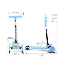 ( FREE SHIP )Xe trượt scooter 3 bánh có đèn phát sáng - xe trượt thông minh cho bé có thể gập gọn dễ dàng an toàn cho bé