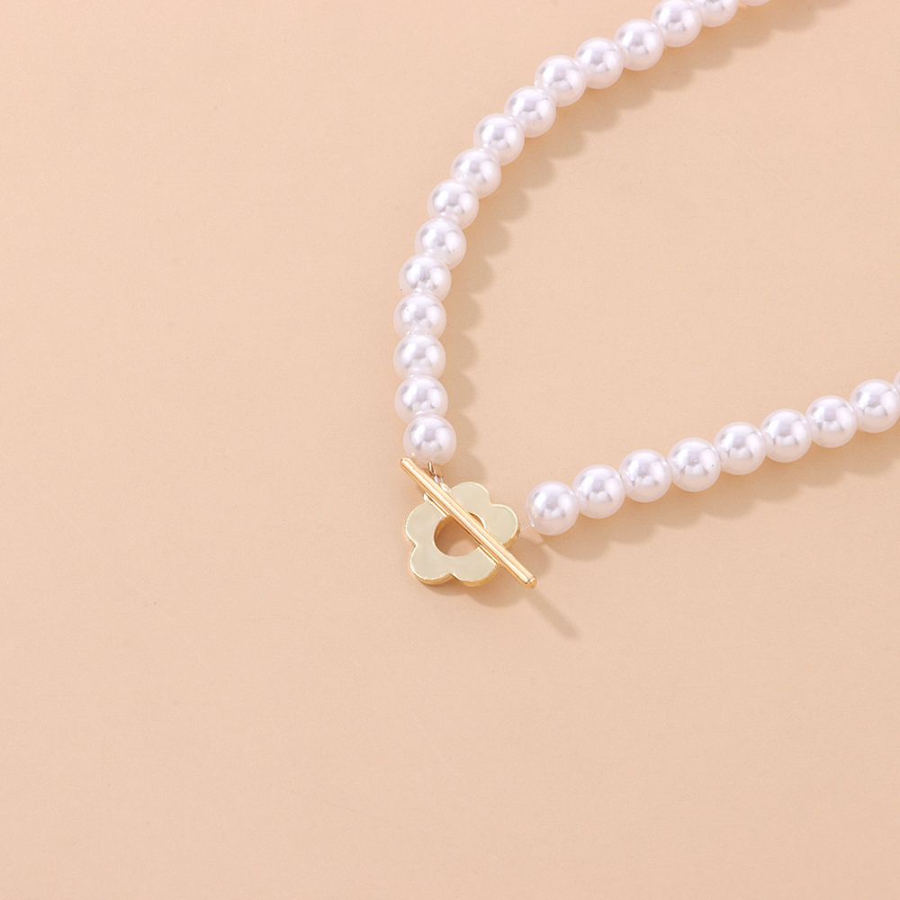 Vòng Cổ Choker Bằng Thép Đính Hạt Ngọc Trai Nhiều Màu Sắc Lãng Mạn Phong Cách Hàn Quốc Cho Nữ