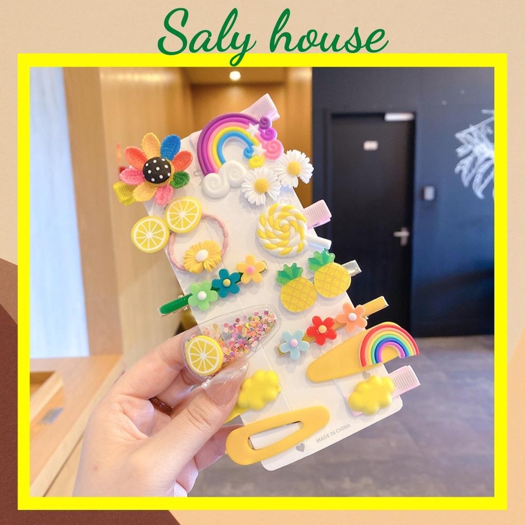 Kẹp tóc cho bé, sét kẹp tóc cho bé gái nhiều hình siêu dễ thương - salyhouse
