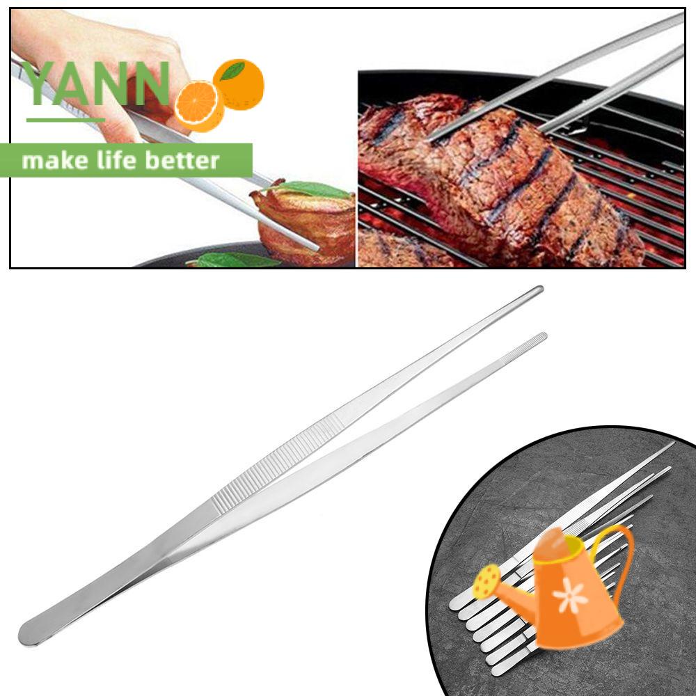 🍊YANN🍊 Gadgets Barbecue Tongs Kitchen Churrasco Tool Food Tweezers BBQ Restaurant Buffet Stainless Steel Beef Clip