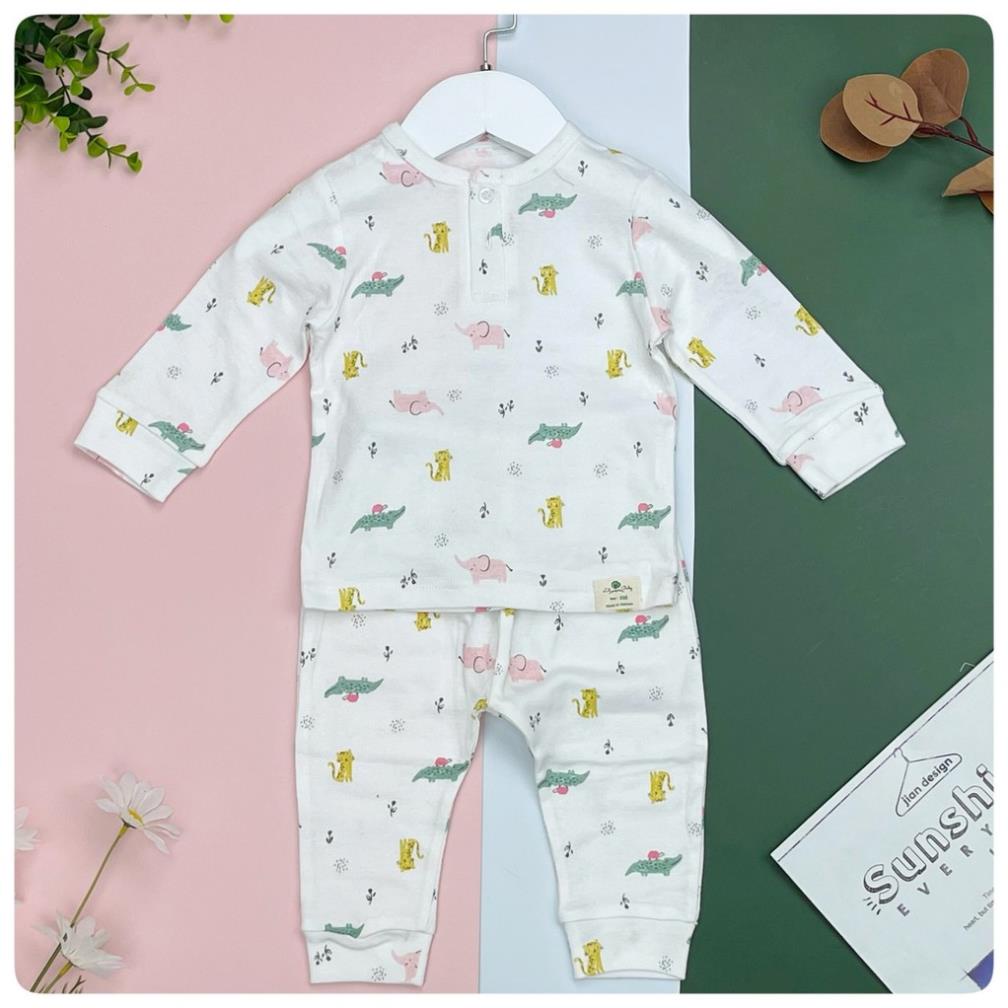 Bộ sơ sinh cotton  Bé trai  Litibaby, size 6M - 36M, dành cho bạn từ 5kg đến 14kg,