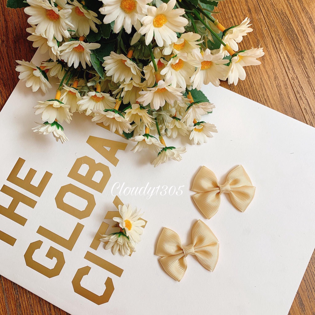 Set 2 kẹp nơ ruy băng dễ thương có 4 màu