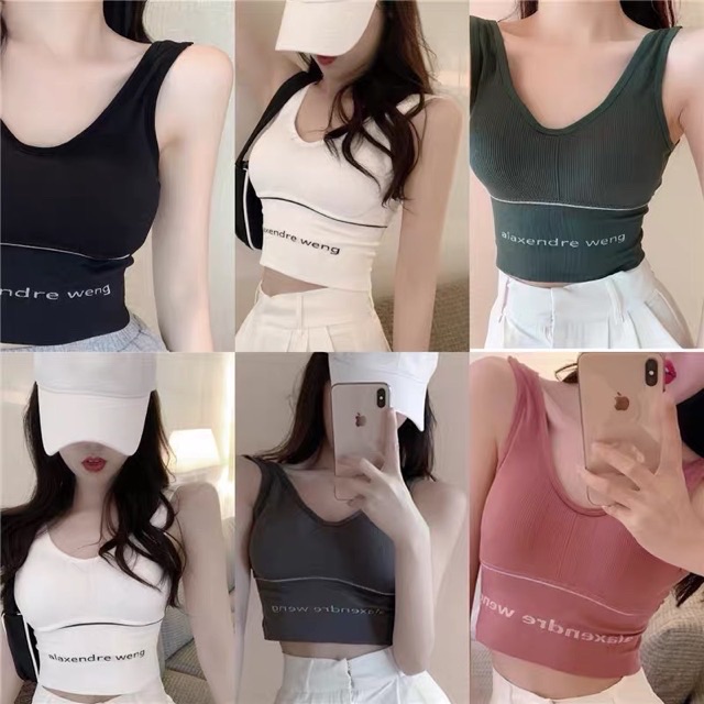 Áo bra gym yoga bra thể thao dáng crotop hàng xịn giá rẻ alaxendre weng