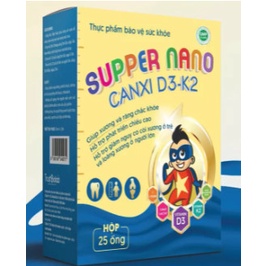 SUPPER NANO CANXI D3K2 giúp xương và răng chắc khỏe, ngăn ngừa loãng xương, hỗ trợ phát triển chiều cao cho bé.